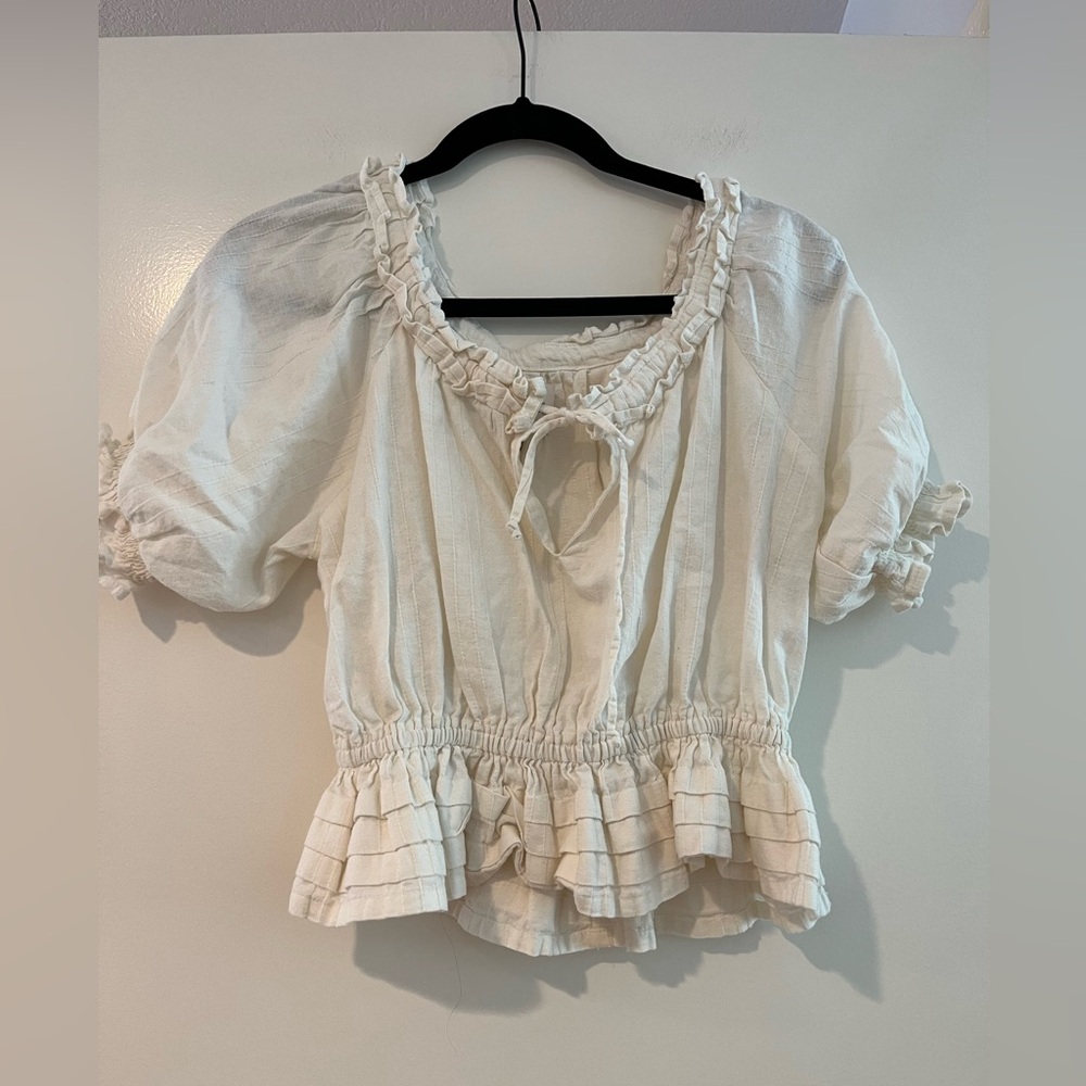 Cleobella Cropped Tie Blouse